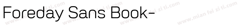 Foreday Sans Book字体转换